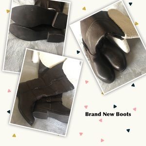 Brand New Brown Cuffed Boot named “Yathi”.
